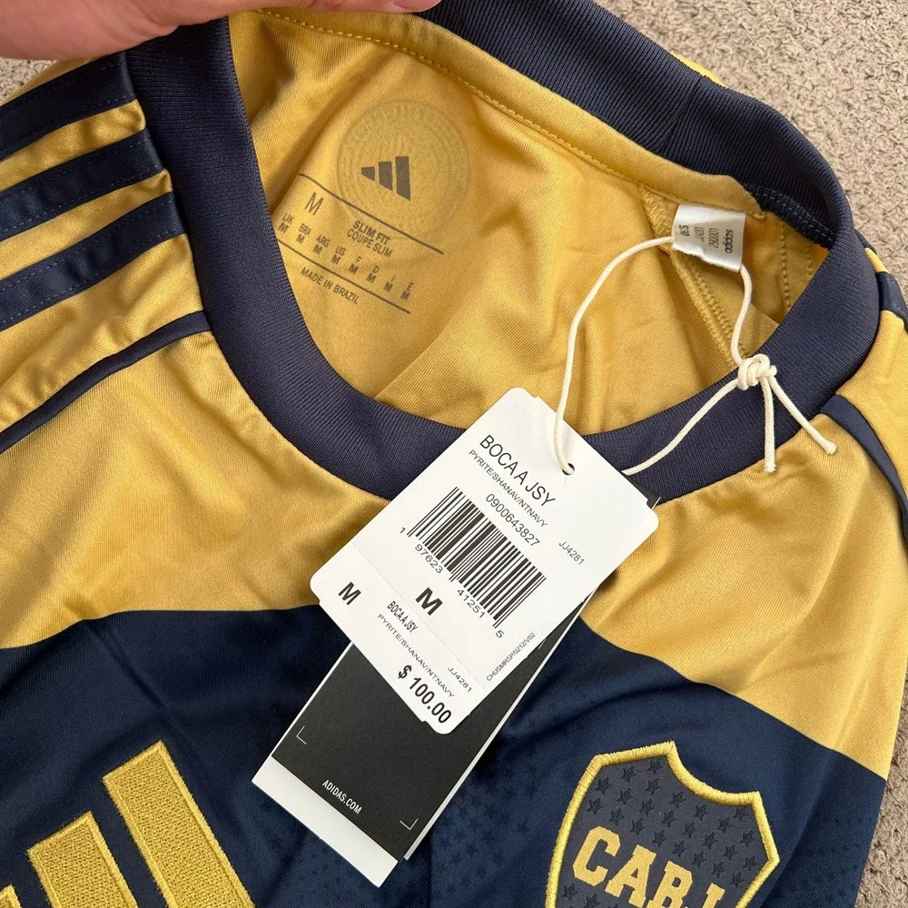 Adidas Boca Juniors 2025-26‎ Away Jersey Pyrite Navy JJ4281 Mens Size Medium